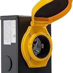 30 Amp Generator Inlet Box, NEMA L5-30P Power Inlet Box for 3 Prong Generator Cord, 125V, 3750 Watts, Generator Power Inlet Box with Indicator-image-16