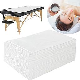 Spa Bed Sheets Disposable, Breathable Massage Table Sheets Non Woven Fabric For SPA Tattoo Massage Table 31" x 70" White-picture-27