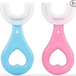 U-Shaped Toothbrush for Kids(pink,2-6 Years),Ultra Soft Bristles Kids Toothbrush-17