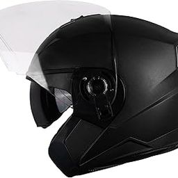Steelbird SBA-9 7Wings ISI Certified Open Face Helmet for Men and Women with Inner Smoke Sun Shield-13