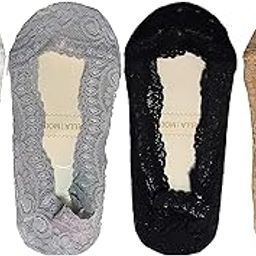 Women's No-show Net Socks (Pack of 4) (PL-NOSHOWSOCKS-NET-ASSORTED_4_Multicolored)-52