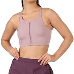 Zip-Up Sports Bra | Front Zip Closure | Attached Hook for Extra Support | Adjustable Straps | Removable Cups-picture-6
