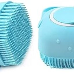 Silicone Soft Bath Body Brush with Shampoo Dispenser Scrubber-use in Shower Deep Cleaning Gentle Scrub Massage for Children, Men Women-3