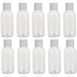 dinojames Empty Refillable Bottles, 100ml, Pack of 20, Clear Plastic with Flip Top Cap, Leak-Proof Travel Containers for Sanitiser, Shampoo-19