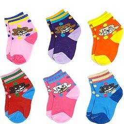 Socks For Kids Baby Girls and Baby Boys Cotton Multicolor Ankle Socks pack of 6-image-8