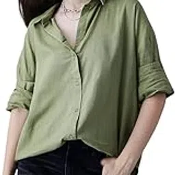 voltedge Women's Solid Oversized Fit Shirt-picture-41