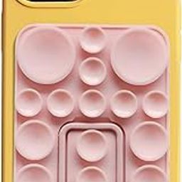DELLZO® New Silicone Suction Phone Case Adhesive Mount - Hands-Free, Strong Grip Holder for Selfies and Videos - Durable, Easy to Use - iPhone and Android Compatible Pink-image-100