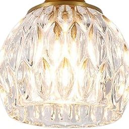 MORZ Semi Flush Mount Ceiling Light Brushed Gold Fixture for Hallway Bar Style 1-picture-20
