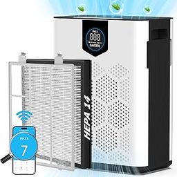 Smart Wifi Air Purifiers for Home, Large Room Up to 3000 Square Feet, DAYETTE Air Cleaner with Washable Filters, Air Quality Monitor, 4 Fans & Mode-image-40