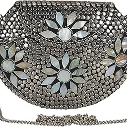 anekaant Jewel Mosaic Metal Clutch-picture-37