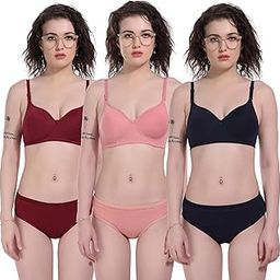 Comfortable Women's Non Padded Bra and Panty Set for Everyday Wear, Pink-image-76