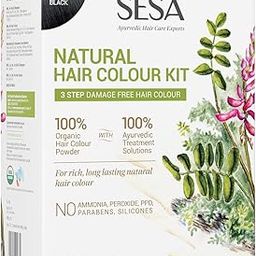 SESA 3 Step Natural Hair Colour Kit - For FIRST GREYS - 100% Organic & Ayurvedic - NO Ammonia, PPD, Peroxide-image-27