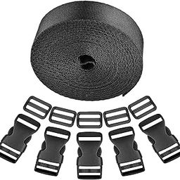 2" inch Sets, 1 Buckle 1 Tri-Glide Slide 1mtr Webbing, Flat Side Release Buckles Tri-Glide Slides As Choice Meter Webbing Black Roll (2" inch Sets, 1 Buckle 1 Tri-Glide Slide 1mtr Webbing)-32