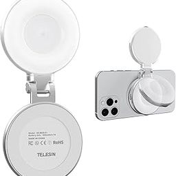 TELESIN Magnetic Selfie Light Compatible with iPhone Magsafe, 360° LED Selfie Ring Fill Light with Sticky Ring for Selfies, Photography, Zoom Calls and Video Conferencing-30