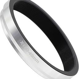 LingoFoto 49mm Lens Filter Adapter Ring for Fuji X100S/X100T/X100F/X100/X70 Camera for 49mm Filters,Lens Hood 49mm Metal Filter Adapter Ring (Silvery)-image-93