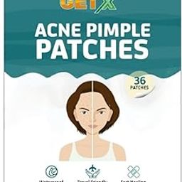 GETX Acne Pimple Patches -36 Hydrocolloid Waterproof Patches for Active Acne | Absorbs Oil Overnight & Reduces Scarring | Ultra-thin, Transparent, Quick-Acting Treatment | Safe for All Skin Types - For Him & Her | 2 Sizes-image-14