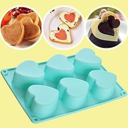 Undy Premium Soap Mould, 6 Cavity Heart Shape Mould, Soap Mould for soap Making, Silicon soap Mould, Multipurpose Candle/soap/pastrie/Resin Mould, Random Colour (Pack of 4)-picture-22