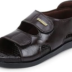 Orthopedic Diabetic Comfortable Dr Sole Footwear Daily Use Casual Wear Stylish Latest Black Cushioned Adjustable Strap Sandals for Men's-Gents &Boy's L-10-picture-29