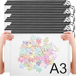 YOPCDJ 20pcs Plastic Mesh Zipper Pouch Bags, A3 17x12 Inches Extra Large Zipper Bags, Reusable Zipper Pouches for Classroom Office Supplies Organizing, Puzzles & Games, Board Game Organization-image-38