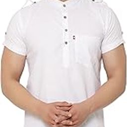 Men Solid Cotton Blend Straight Kurta-picture-49