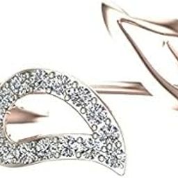18k Yellow Gold Diamond Ring for Women-Size 10-image-40