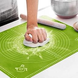 Shelony Silicone Baking Mat for Pastry Rolling with Measurements|Non-Stick Fondant Mat|Liner Heat Resistance Table Placemat Pad Pastry Board|Reusable Bpa Free(Random Color)(Baking Mat 50 * 40 Cm)-3