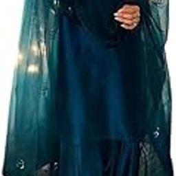 Women's Fendi Silk Solid Muslim Straight Kurti with Pant and Dupatta Set (Blue-L)-image-37