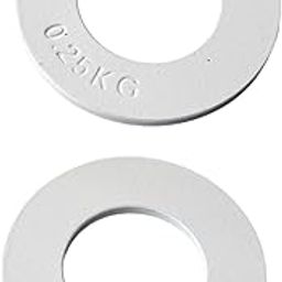 MERISHOPP 2Pcs Fractional Weight Plates Additional Plates for Standard Workout Fitness White 0.25kg| Sports Equipment | Outdoor Sports Gear | Exercise Gear-image-90