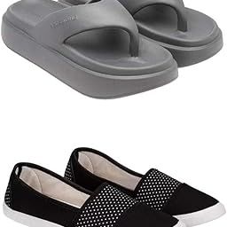 Extra Soft Classic Casual wear with Flexibility Technology Flip Flop Combo for Women's/Girl's(6110+1680)()-image-23