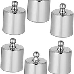 FELTECHELECTR 6pcs Chrome Plated Calibration Weights Grams Lab Scale Calibration Kit-image-65