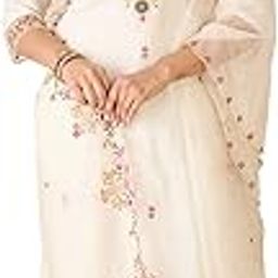 Women's Straight Silk Blend Ethnic Motifs Printed Embroidered Kurta & Pant with Dupatta Set (IESTR11170)-12
