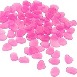 Club Bollywood®Glow in The Dark Garden Pebbles Stones for Path Yard Decor Purplish Red|Home & Garden | Garden D?©Cor |100 Pieces Pebbles Stones in A Pack.-image-20