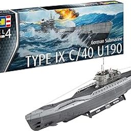 Revell RV05167 Kit 1:144-German Submarine Type IX C/40 (U190), Unpainted-image-63