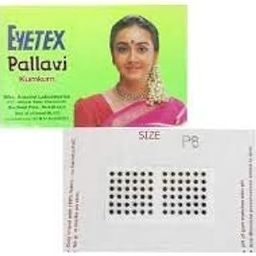 EYETEX PALLAVI BINDI 8 BLACK PACK OF 10-35