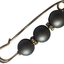 ™ 3xABS Pearls Rhinestone Spacer Beads Safety Pin Brooch Clip Scarf Hat Gray | Pins & Brooches | Fashion Jewelry-image-60