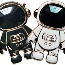 Astronaut Phone Stand and Bling Ring Combo, 2-Piece Accessory Set for Seamless Connecting and Versatile Compatibility (Blackwhite)-27