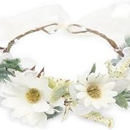 Hair Tiara for Girls & Women | Artificial Rose Crown with Ribbon Tie | Elegant for Weddings, Parties, Photoshoots & Festivals | Lightweight-image-37