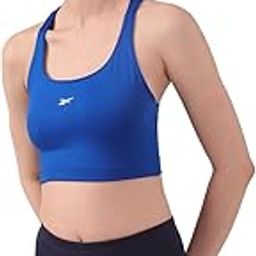 Women's Polyester Wire Free Casual Sports Bra (100035762_Blue-picture-30