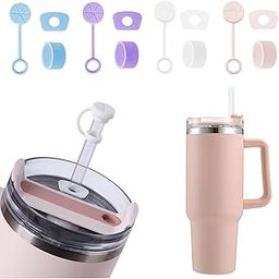 4-Color Silicone Straw Cover Cap Set (12 Pcs) | Leak-Proof Stanley Cup Accessories | Food-Grade Straw Cap for 30/40oz Tumblers | Multi-Pack​Tumbler Accessories(Pink/Purple/Blue/White)​-17