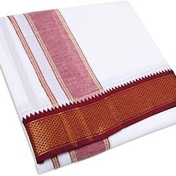 Pure Cotton White Dhoti - 4 Meter and 2.25 Meter Towel-image-22