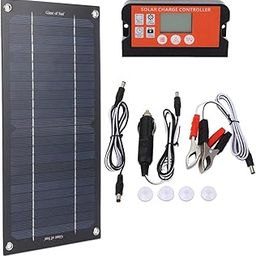 600 Watts Solar Panel Kit, High Efficiency Monocrystalline Solar Panel Charger with Extension Cable and Battery Clip for RV Outdoor Camping and Other Off Grid Applications-image-83