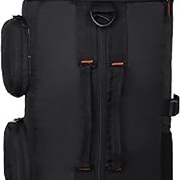 Duffel Gym Bag, Shoulder Bag for Men & Women | Convertible Travel & Sports Backpack with Shoe Compartment (Black)-image-52