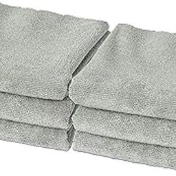 Eurow Microfiber Gentle and Fast Drying Absorbent Gym Fitness Exercise Towels, 350GSM, 16 by 27 Inches, Gray, 6 Pack-image-54