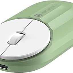 Portronics Toad 6 Bluetooth Wireless Mouse with 2.4 GHz USB Receiver, Multi-Device Pairing, Built in Battery, 1200 DPI Sensor(Green)-1