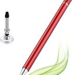 Mizi Universal Capacitive Stylus Pen for Touch Screens Devices, Fine Point, Lightweight Metal Body with Magnetism Cover Cap for Smartphones/Tablets/iPad/iPad Pro/iPhone - Red-5