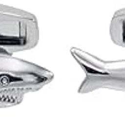Shining Jewel Elegant Fancy and Designer Silver Plated Shark Fish Design Cufflinks For Men (SJ_7206)-20