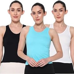 Comfort KSK Lifestyle Women's Cotton Rib Round Collar Camisole| Regular Fit, Under-Shirt, Stretchable and Body-Hugging Spaghetti/Tank Top-image-117