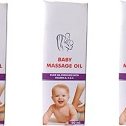 baby massage oil olive oil enriched with vitamin a,d and e all skin type 100 ml pack of 3-35
