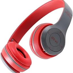 P47 TOP Sale Wireless Portable Sports Headphones Stereo, Memory Card Bluetooth Headset (Red)-image-0