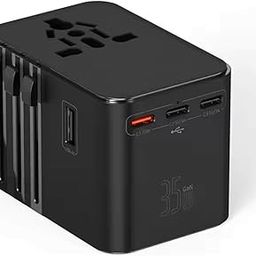Universal Charger Adapter | Universal Travel Adapter All in One | International Travel Adapter, 3-USB C, 2-USB A, 35W, 6 in 1 Universal Plug Socket, Compatible 150+ Countries-11